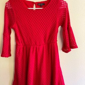 Hot Pink Kids Flowy Lace Dress